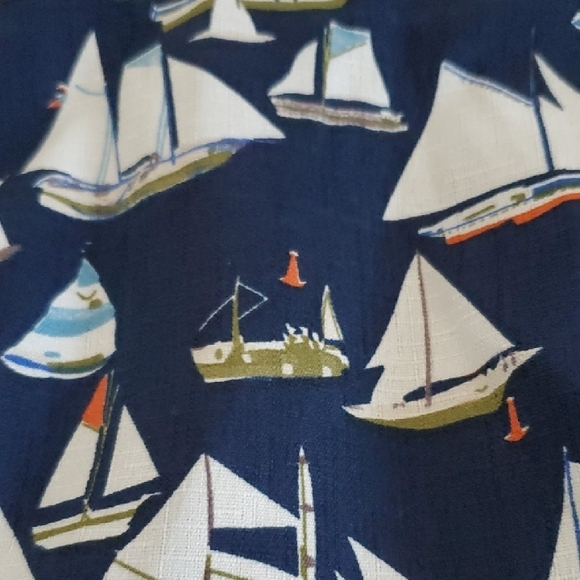 Navy Sailboat Print Skirt - Picture 7 of 8